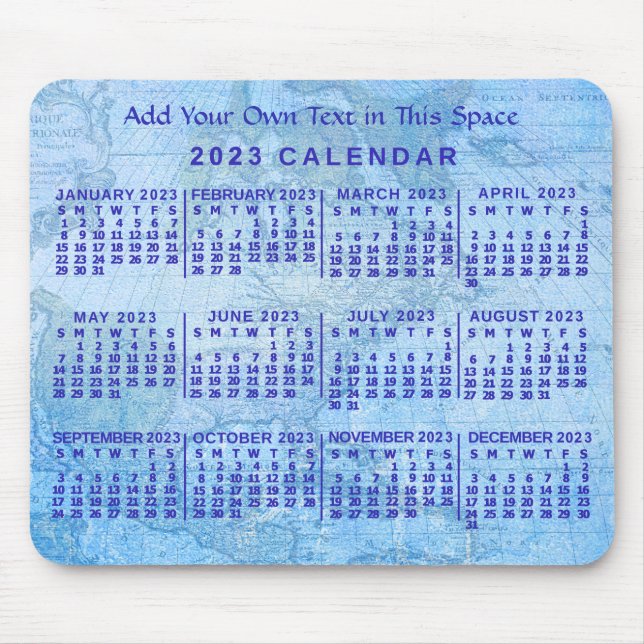 2023 Calendar (See Description for Newest Version) Mouse Pad (Front)