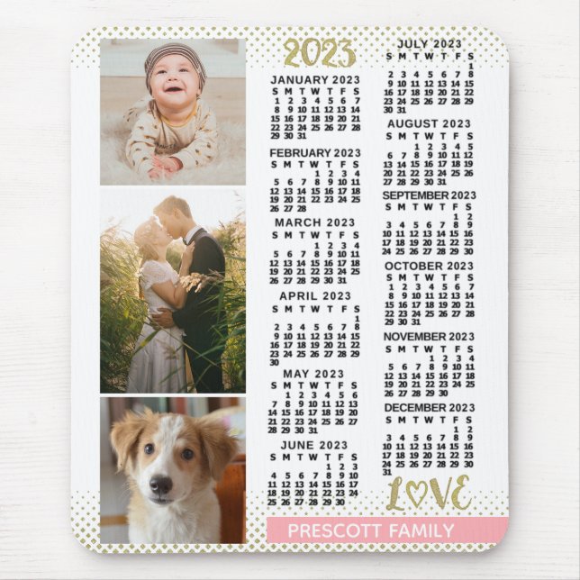 2023 Calendar (See Description for Newest Version) Mouse Pad (Front)