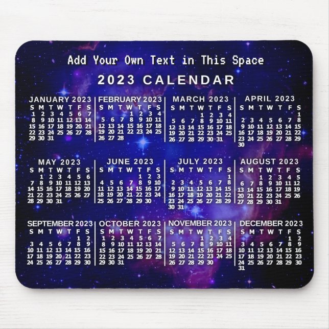2023 Calendar (See Description for Newest Version) Mouse Pad (Front)