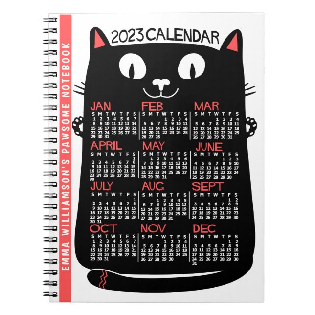 2023 Calendar (See Description for Newest Version) Notebook (Front)