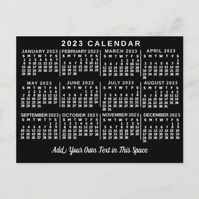 2023 Calendar (See Description for Newest Version) Postcard (Front)