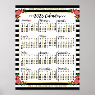 2023 Calendar (See Description for Newest Version) Poster