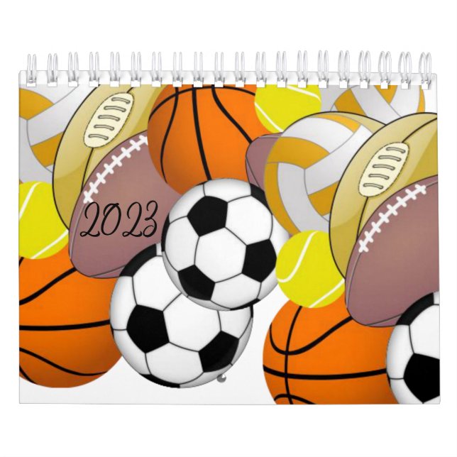 2023 Calendar Sports Football, Basketball, Soccer (Cover)