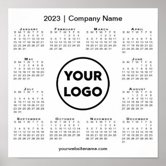 2023 Calendar with Company Logo and Name Poster
