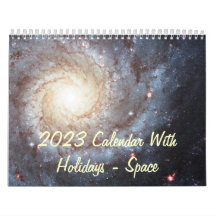 2023 Calendar With Holidays - Space