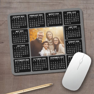 2023 Calendar with Photo in the Centre Grey Mouse Pad