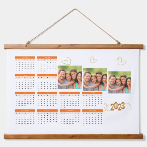 2023 Calendar with Photos Personalize  Customize  Hanging Tapestry