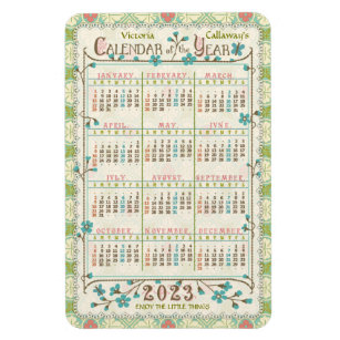 2023 Calendar Year Custom   Victorian Art Nouveau Magnet