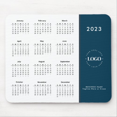 2023 Calendar Your Custom Business Logo Text Here  Mouse Pad