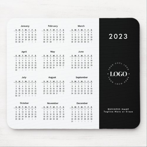 2023 Calendar Your Custom Business Logo Text Here Mouse Pad