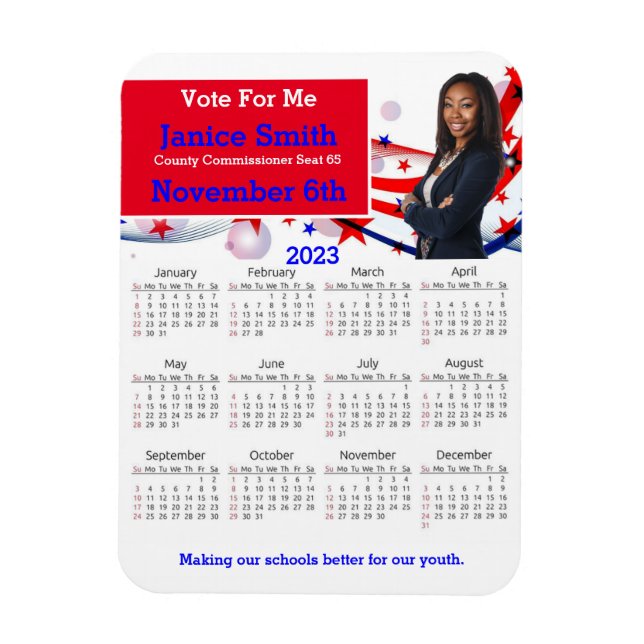 2023 Campaign Calendar Refrigerator  Magnet (Vertical)