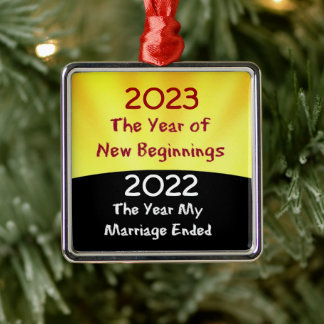 2023 Celebrate the Divorce Metal Ornament
