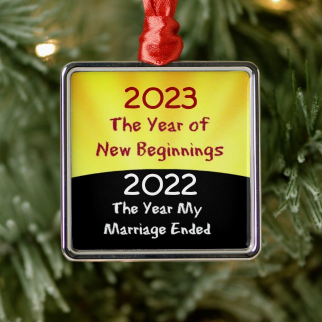 2023 Celebrate the Divorce Metal Ornament (Tree)