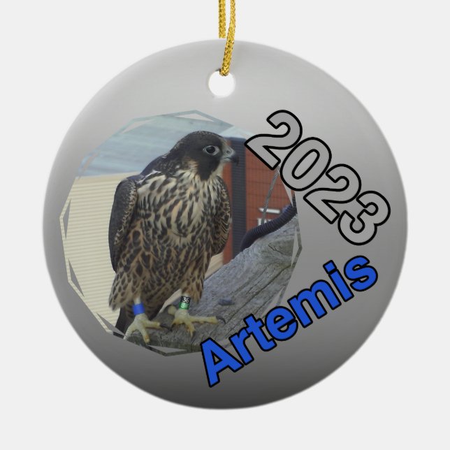 2023 Ceramic Circle Ornament Artemis (Front)