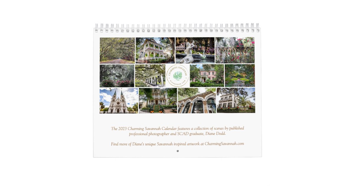 2023 Charming Savannah Photo Calendar *8x11 Zazzle