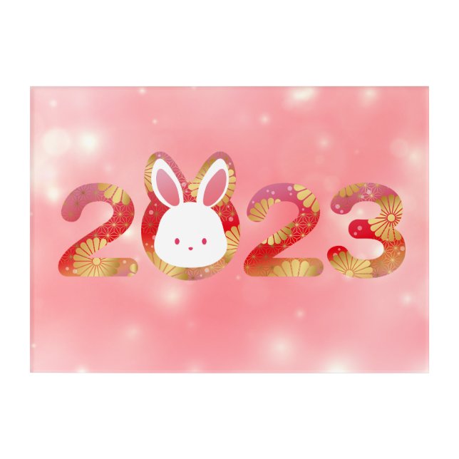 2023, Chinese New Year, Rabbit  Acrylic Print (Front)