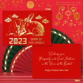 2024 Chinese Lunar New Year Holiday Postcard, Zazzle