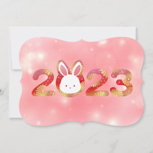 2023 Chinese New Year Rabbit  Invitation