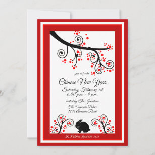 Free customizable Lunar New Year invitation templates