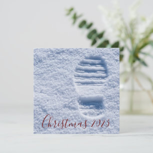 2023 Christmas Santa Claus Boot Print Holiday Card