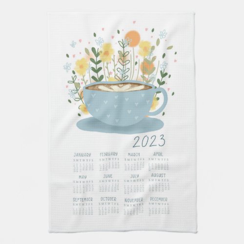 2023 Coffee Tea Towel Calendar Wall Art