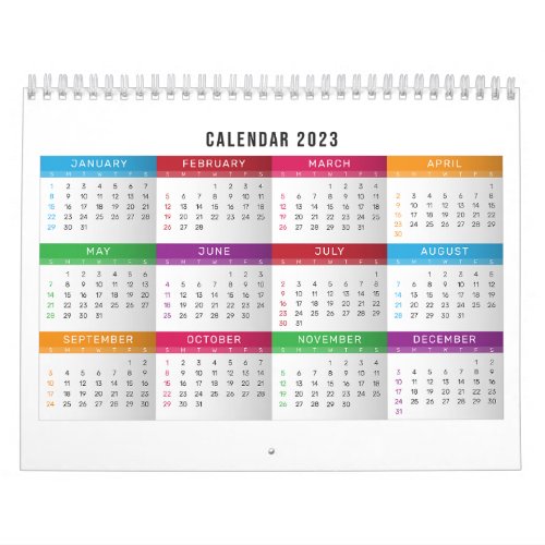 2023 colorful calendar design