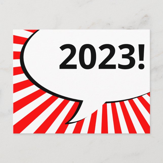 2023 comic bubble postcard (Front)