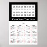 2023 Create Your Own Custom Poster Calendar at Zazzle