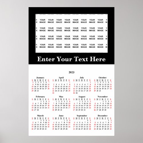 2023 Create Your Own Custom Poster Calendar 