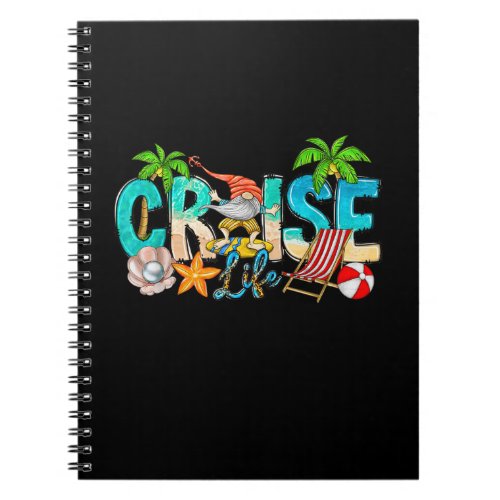 2023 Cruise Life Family Vacation Beach Gnome Match Notebook