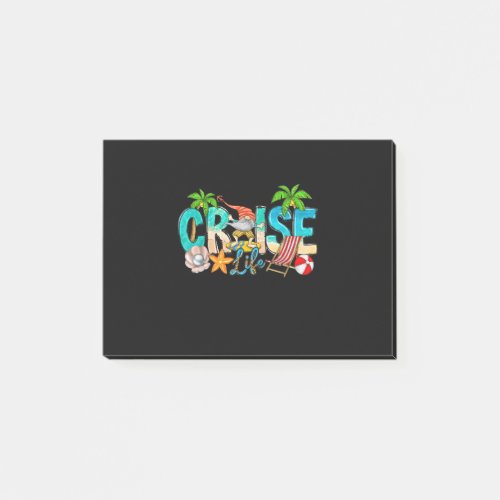 2023 Cruise Life Family Vacation Beach Gnome Match Post_it Notes