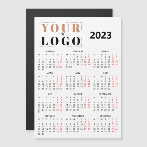 2023 Custom Company Logo Magnetic Calendar
