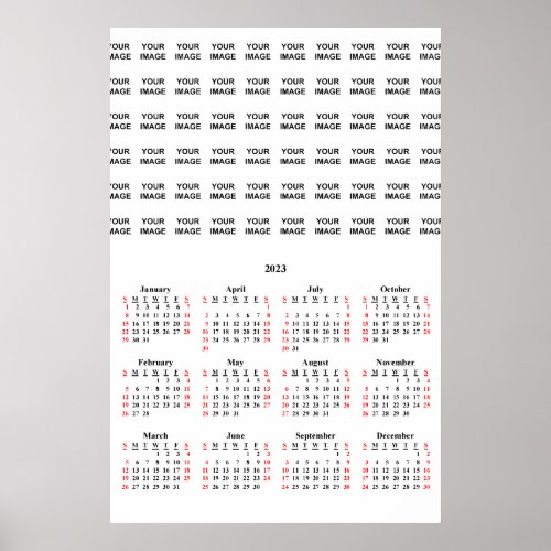 2023 Custom Create Your Own Calendar Poster