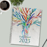 2023 Custom Name  Planner<br><div class="desc">This unique Planner is decorated with a brightly coloured mosaic tree. Customize it with your name and year. To edit further use the Design Tool to change the font, font size, or color. Because we create our artwork you won't find this exact image from other designers. Original Mosaic © Michele...</div>