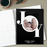 2023 Custom Photo Black  Planner<br><div class="desc">This modern and elegant 2023 Planner features the word JOY in bold white typography on a black background.
Easily customizable with your photo,  year,  and name.</div>