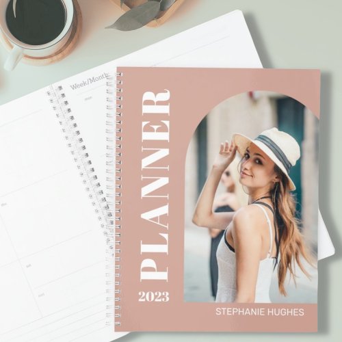 2023 Custom Photo Blush Pink Planner