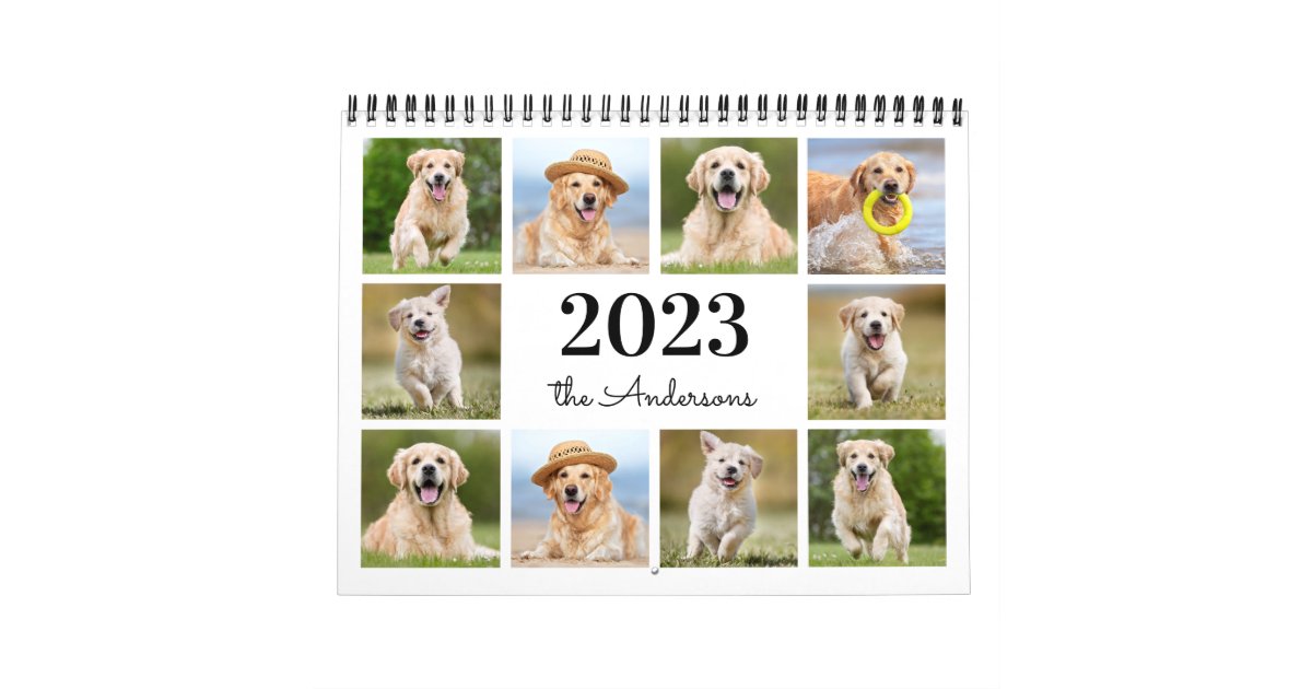 2023 Custom Photo Family Pet Dog Create Your Own Calendar Zazzle