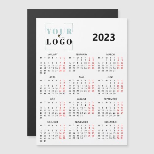 2023 Custom Printed Logo Magnetic Calendar