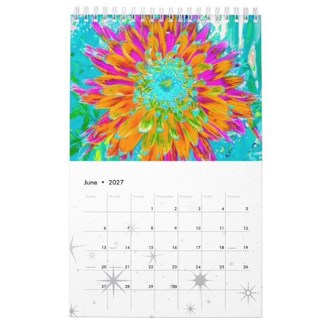 2023 Dahlia Flowers  Calendar (Jun 2027)