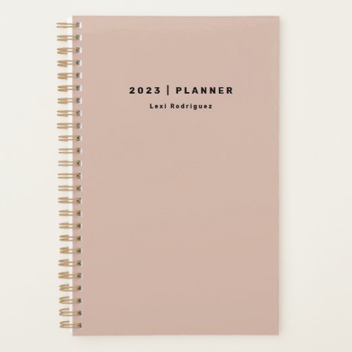 2023 Dusty Pink Weekly Monthly Start Anytime Planner