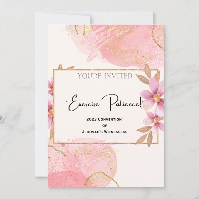 2023 "Exercise Patience" Convention Invitation (Front)