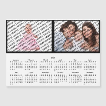 2023 Family Portrait Custom Magnetic Calendar by giftsbygenius at Zazzle