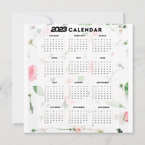2023 floral calendar