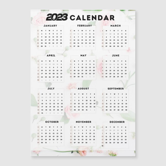 2023 floral calendar
