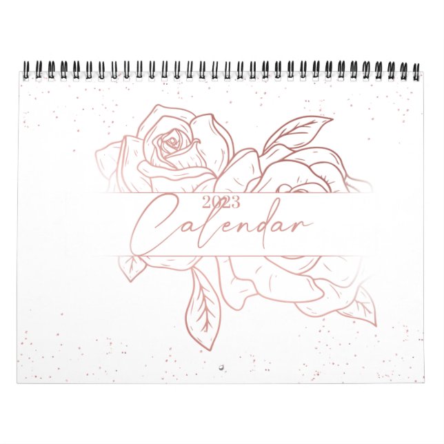 2023 Floral Wall Calendar | PINK (Cover)
