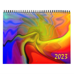 2023 Flying Woolee Master Trippy Abstract Art   Calendar
