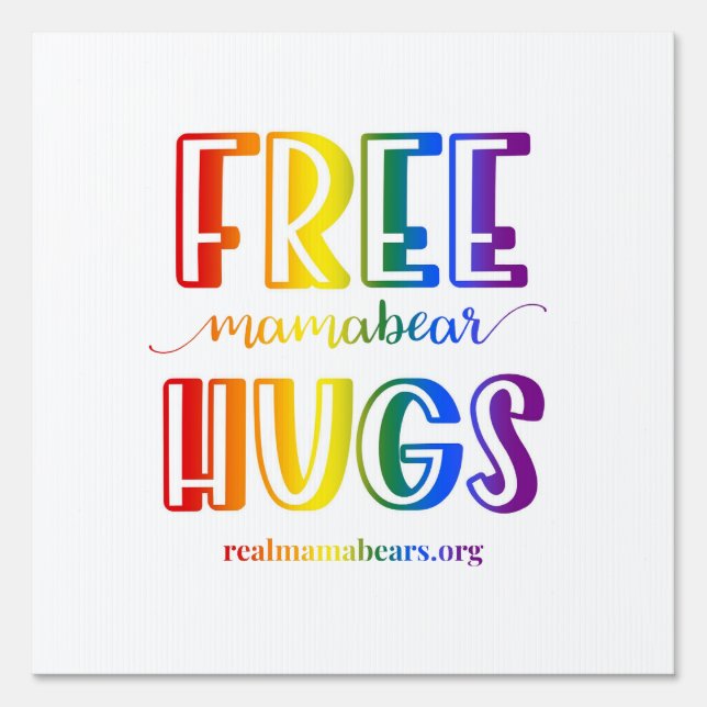 2023 Free Hugs Small Event Sign (Front)