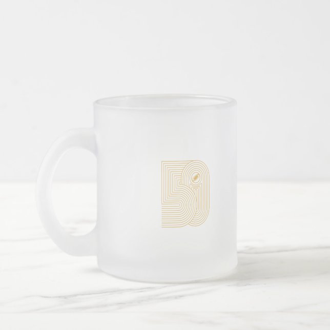 2023 Frosted Mug, 10 oz Glass Coffee Mug (Left)