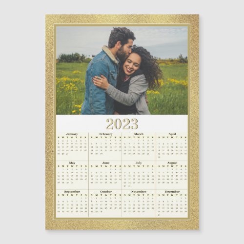 2023 Full Year Magnetic Calendar Custom Photo