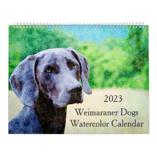 2023 Ghostly Weimaraner Dog Owner Lover Gift Calendar